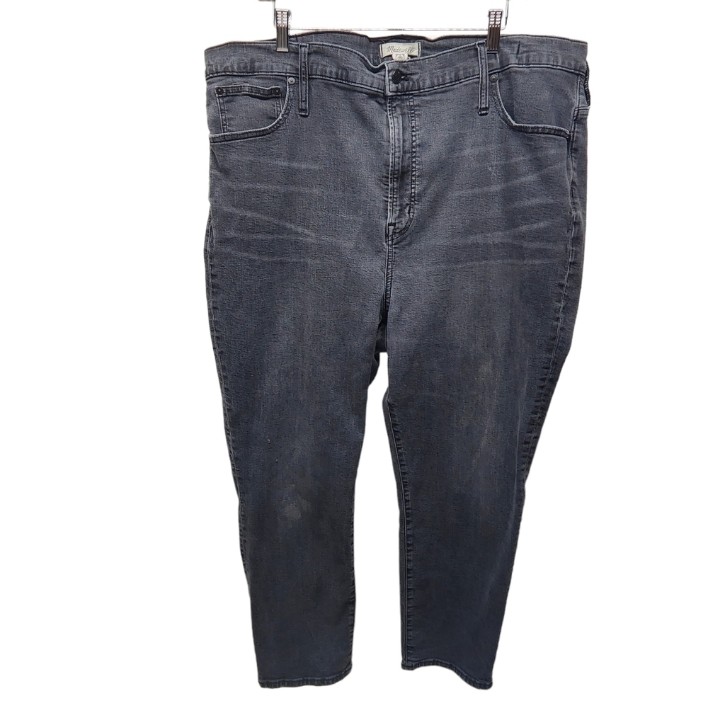 Madewell The Perfect Vintage Crop Jeans Sumner Wash Black High Rise, Size 36